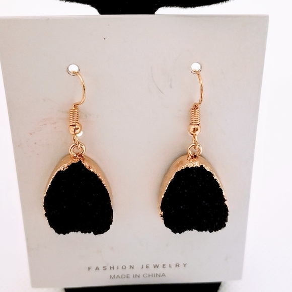 Fine Jewelry Jewelry - Black Stone Drop Earrings